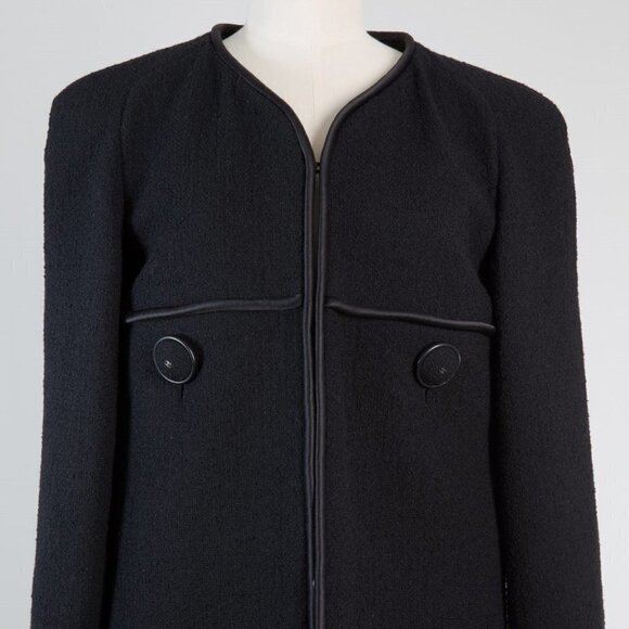 Chanel Fall 2015 Black Wool Tweed Silk Jacket - Picture 4 of 13